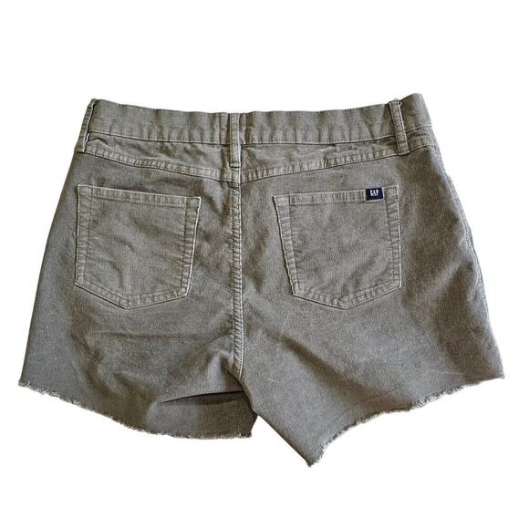 Gap Corduroy Cut-Off Shorts Vetiver Green Size 6 - Picture 3 of 7